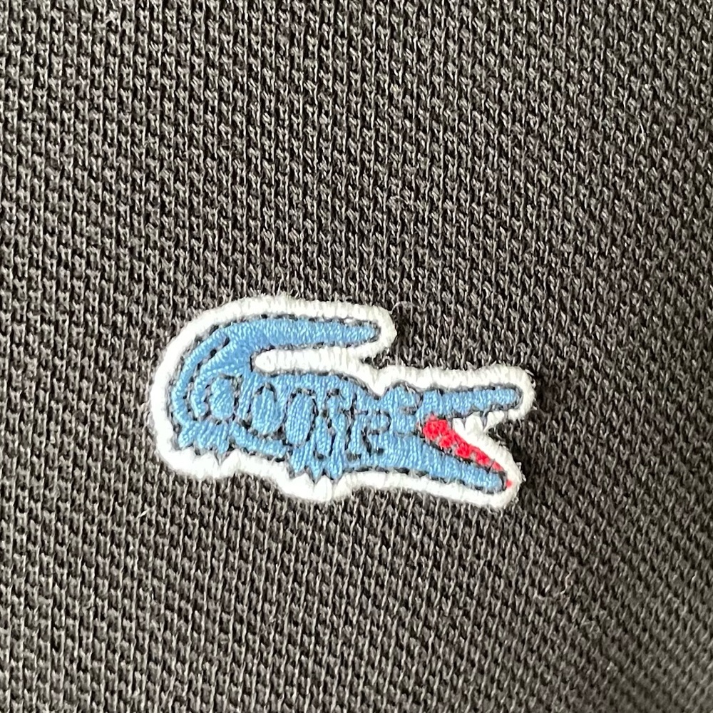 🐊 RARE blue logo lacoste x jcrew polo shirt in black